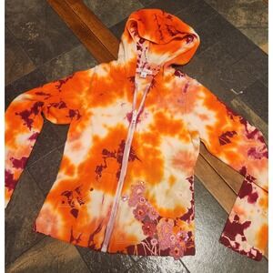 Boutique Tie Die Full Zip Hoodie Tallulah Girls Size 4 Embellished Rhinestones
